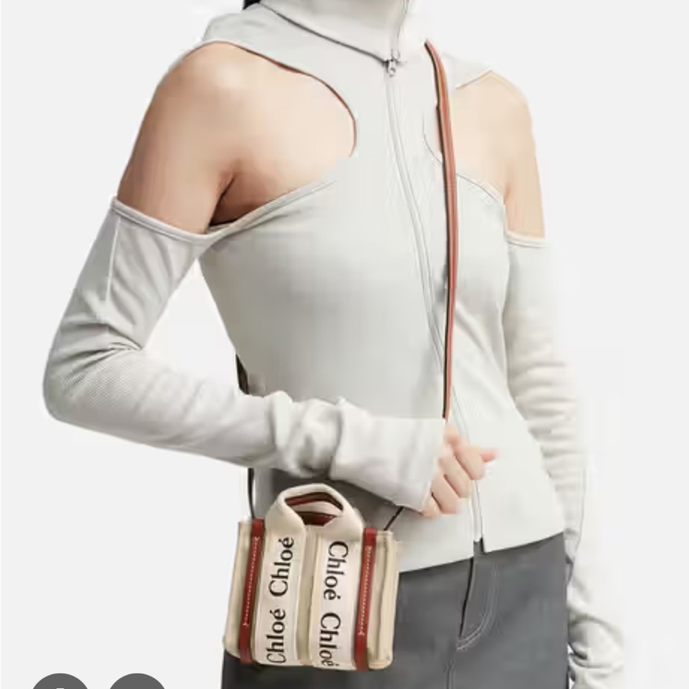 Chloe Cream and Brown Mini Bag